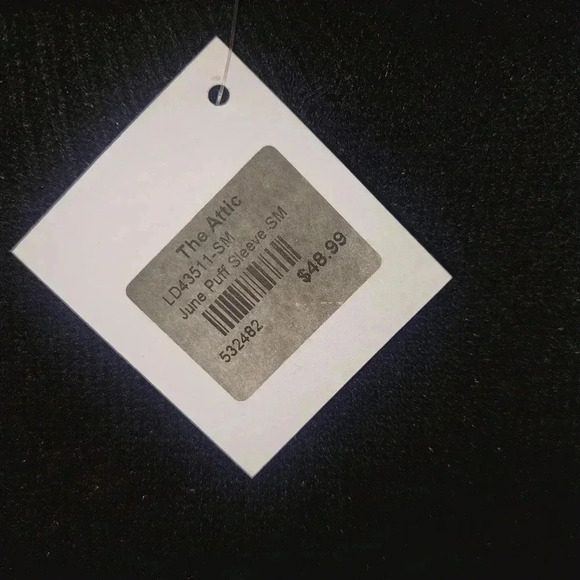 NWT Lush Black June Puff Sleeve Sweater Dress Size Small - Picture 9 of 9